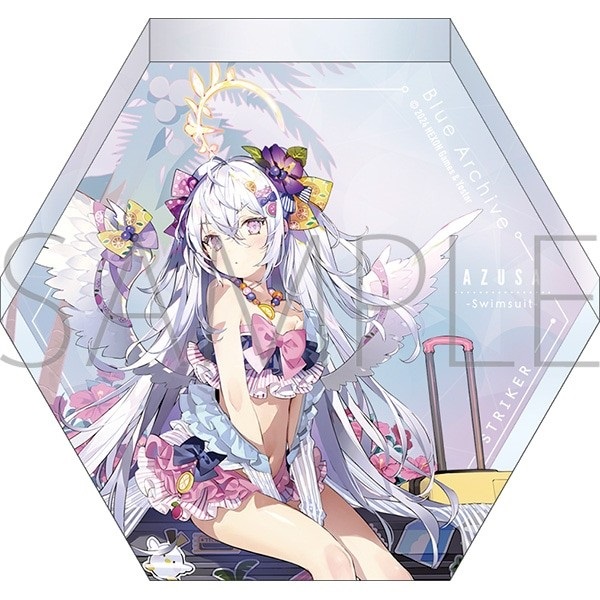 【蔚藍檔案】六角壓克力板 アズサ（水着）