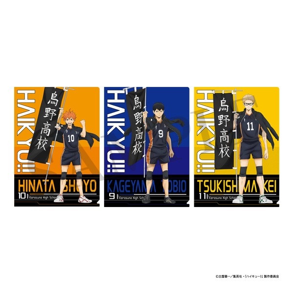 【排球少年】烏野高校 立旗 資料夾 3枚組