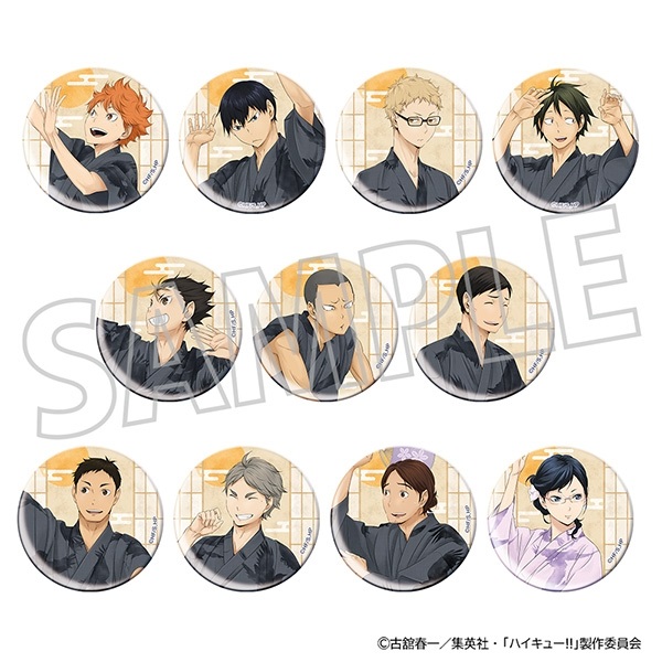 【排球少年】胸章(隨機) B11◆和紙風缶ﾊﾞｯｼﾞｺﾚｸｼｮﾝ･ｱﾆﾒ版