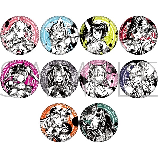 【hololive】胸章(隨機) B10◆ｷｬﾗﾊﾞｯｼﾞｺﾚｸｼｮﾝ/墨彩の宴ver. A 等身
