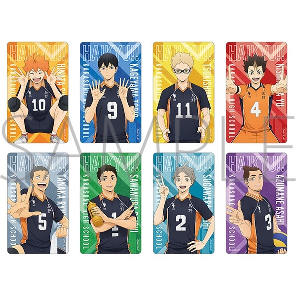 【排球少年】塑膠卡片(隨機) ΣB8◆ｸﾘｱｶｰﾄﾞｾﾚｸｼｮﾝ/みんなの背番号･ｱﾆﾒ版