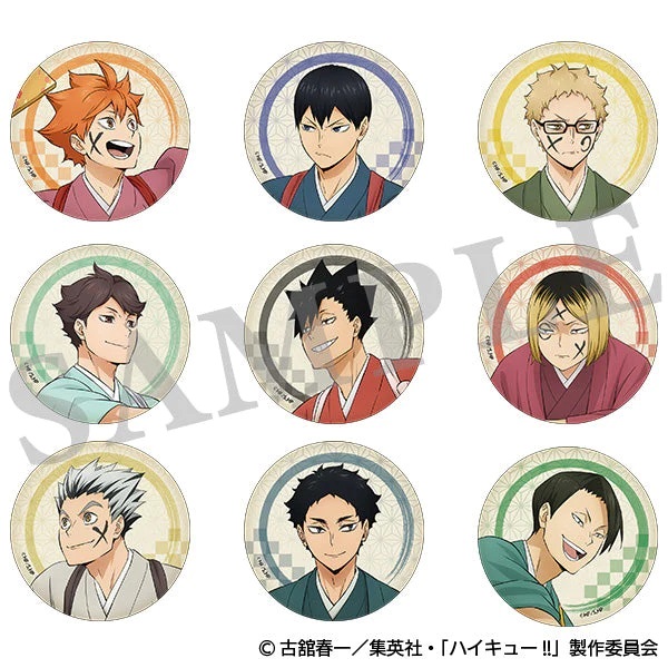 【排球少年】胸章(隨機) IGｽﾄｱ先→B9◆ﾄﾚ缶ﾊﾞｯｼﾞ･ｱﾆﾒ版／新春の頂