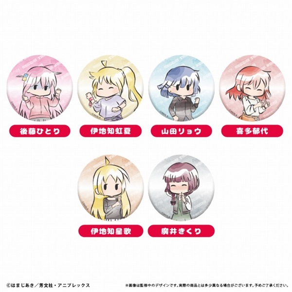 【孤獨搖滾】胸章(隨機) B6◆アニメ版／レトロちっく缶バッジ(C)