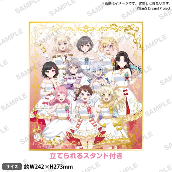 【BanG Dream! Dream FAIR】紀念色紙(附台座) ホワイトミニドレス ver.