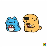 【貓貓蟲咖波】 [十周年]咖波狗狗打電動金屬胸章組