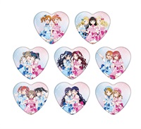 【Love Live! Sunshine!!（Aqours）】隨機心型徽章(μs×Aqours) 全8種