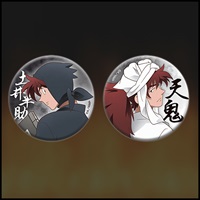 【劇場版 忍者亂太郎】胸章組(2枚一組) Σ劇場版･缶ﾊﾞｯｼﾞｾｯﾄ(土井半助＆天鬼)