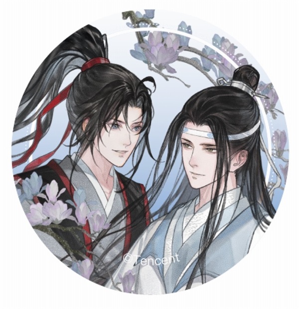 【魔道祖師】天子笑 雙人馬口鐵胸章