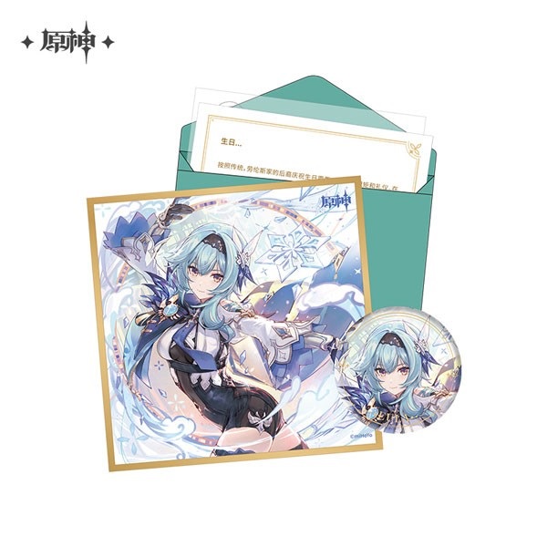 【原神】命定之日系列禮盒優菈徽章-色紙-角色信-角色貼紙｜animateTaiwan online shop