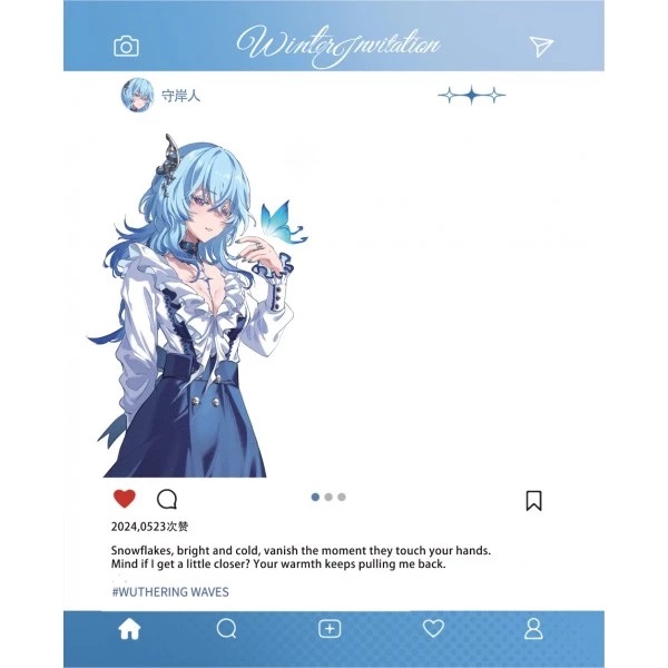 【鳴潮】「冬日邀約」 壓克力透明小卡 守岸人